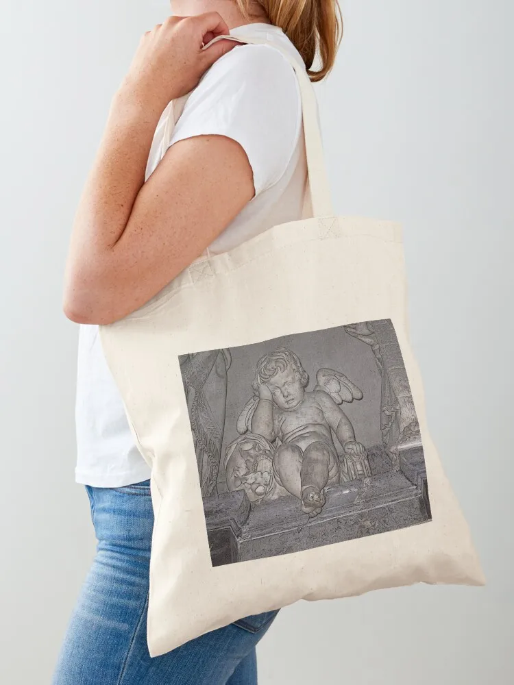 

France. Amiens. Amiens Cathedral. Weeping Angel. Tote Bag tote bag men Handbags women custom fabric bag
