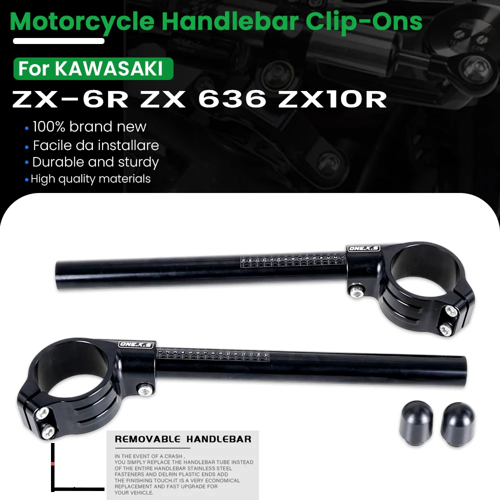 Motorcycle Handlebar Clip-Ons Fork Handle Bars Clip-Ons For KAWASAKI ZX-6R ZX6R 636 ZX10R