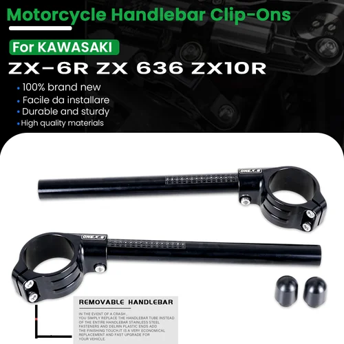 Manillar de motocicleta con Clip, barras de mango de horquilla, Clip ons para KAWASAKI ZX-6R ZX6R 636 ZX10R