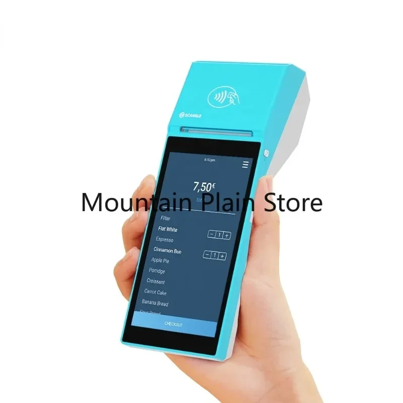 Scangle SP01 POS System With NFC For Sumup 5.5 inch BT Terminal Handheld POS WIFI Android PDAs POS With NFC Reader 58MM printer