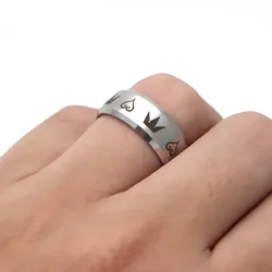 Fashion Game Kingdom Hearts Design Men's Stainless Steel Ring For Women Men Fans Dropshipping Jewelry Wholesale