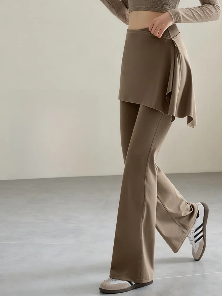 

Женские летние спортивные брюки для йоги с высокой талией, расклешенные леггинсы, дышащие, удобные, больших размеров, для фитнеса