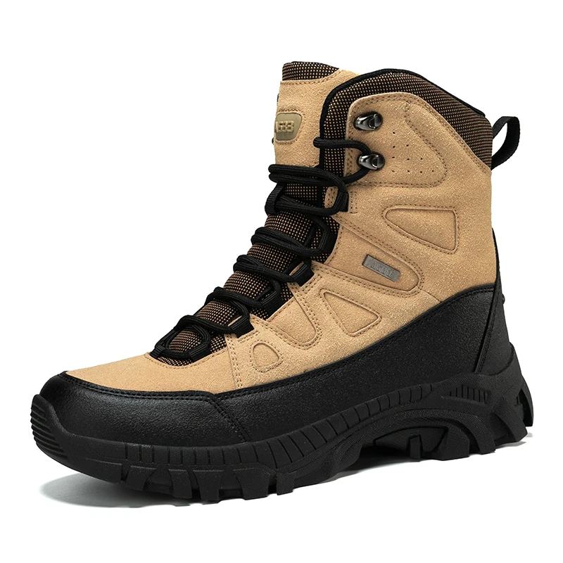 

Men's high-top tactical boots, breathable combat training boots, large-size anti-slip and wear-resistant outdoor hiking boots
