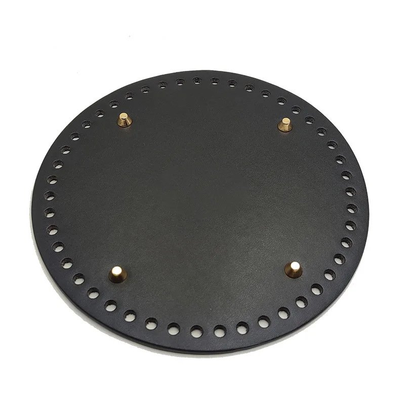 20cm Leather Bottom Base with Pre-drilled Holes for Knitting DIY Purse Handbag Shoulder Bag Dropshipping