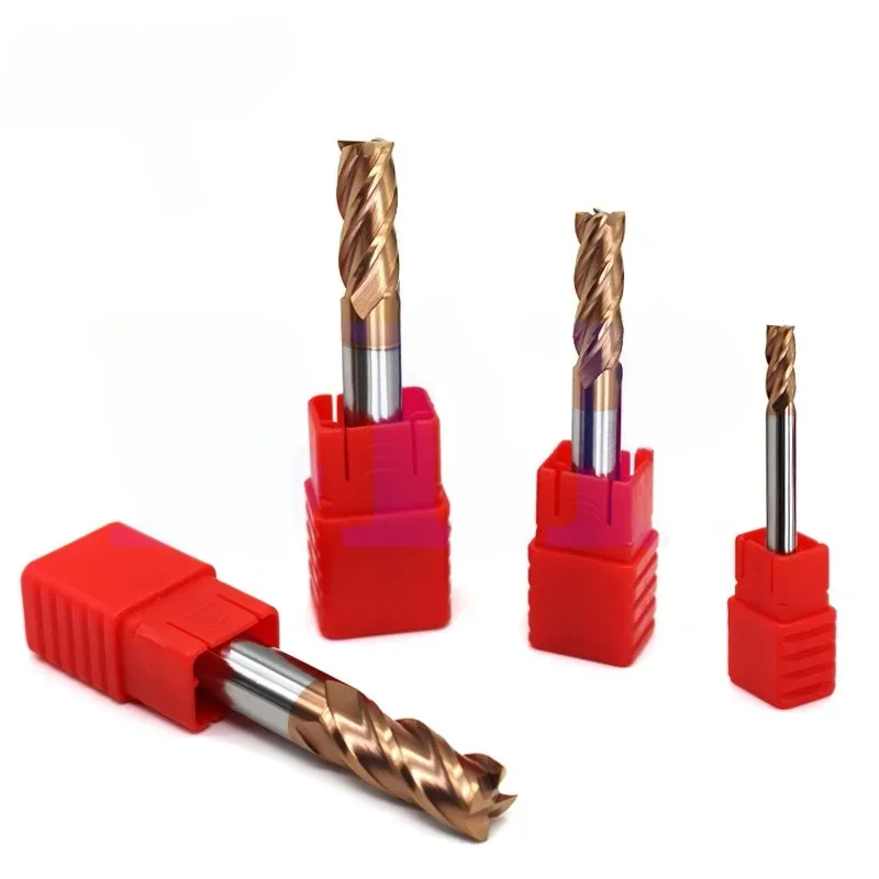 Milling Cutter Alloy Coating Tungsten Steel Tool Cnc Maching Hrc55 4 Flute Endmill Top Milling Cutter Kit Milling Machine Tools