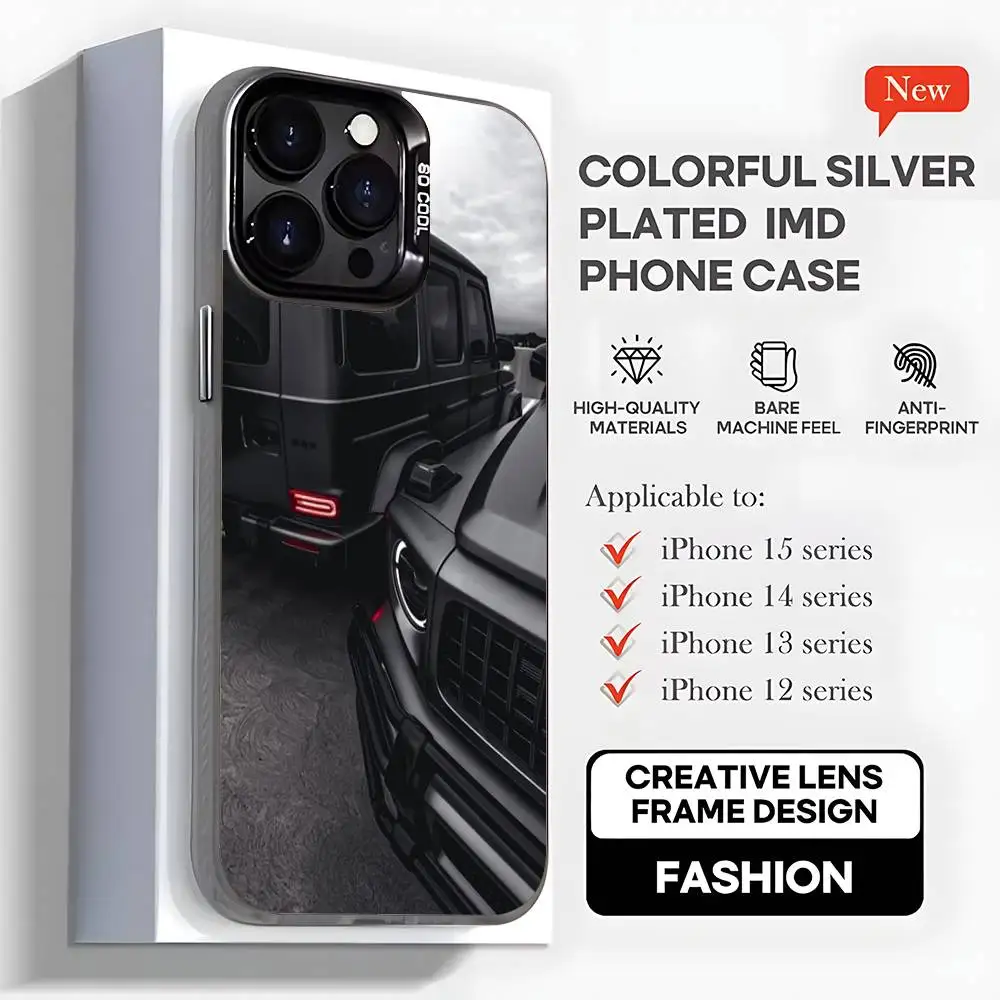 スポーツ M-MERCEDES-ES iPhoneケース iPhone 16,15,14,13,12,11,Mini,Pro,MAX,plus対応 ブラックマット 耐衝撃カバー