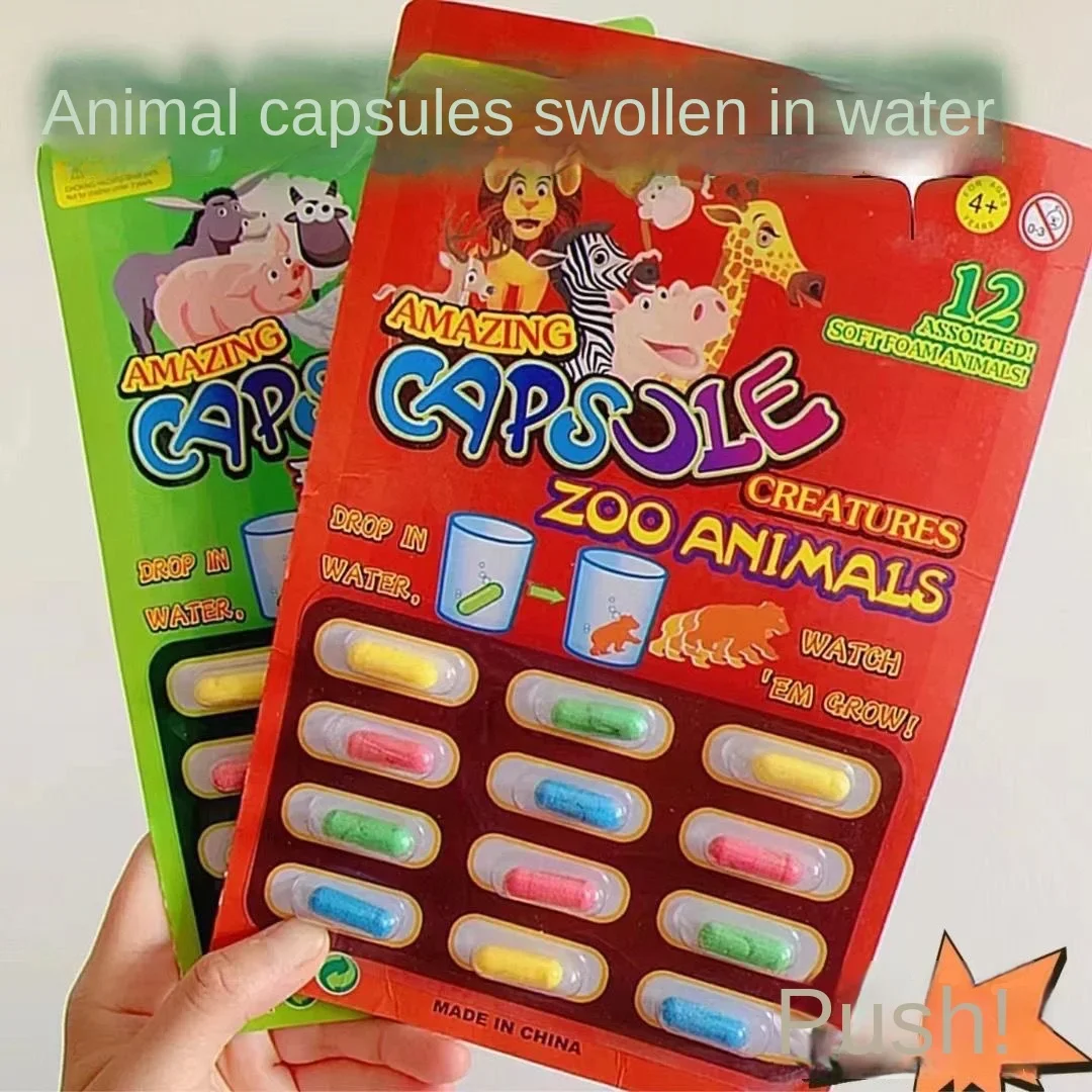 Colorful Rubber Magic Growing Capsule Animals Baby Gift Christmas Unicorn Soft Bath Companion Water Animals Safety Baby Toy