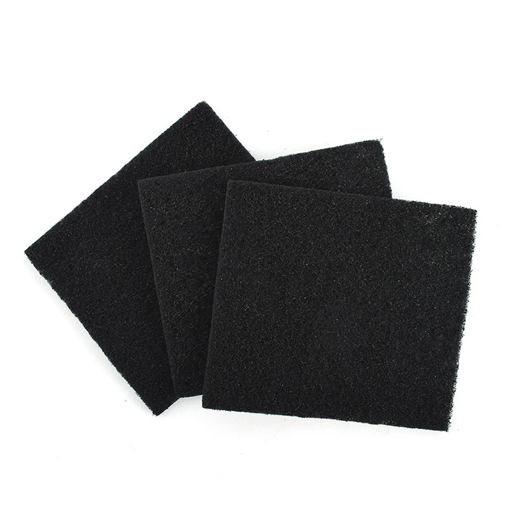 3pcs Pack Pet Activated Carbon Filter Cotton High Adsorption Performance Filter for Cat Litter Boxes Pet Toilet Black