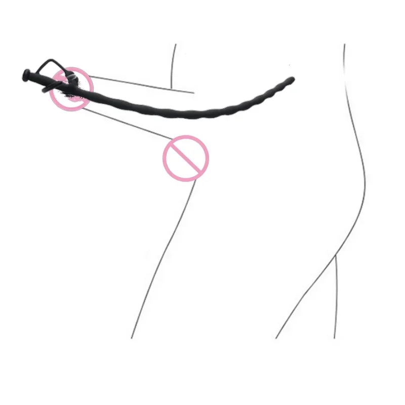 Urethral Dilator Long Hollow Blocker Needle Injection Multi Purpose Urethral Tube Silicone Horse Eye Urethral Rod Male Sex Toys