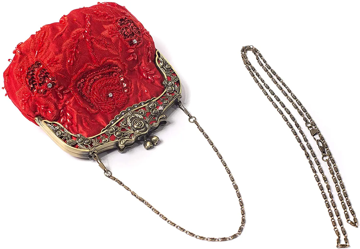 Women\'s Antique Beaded Party Clutch Vintage Rose Purse Evening Handbag make up bags wedding handbags women bags Gift Present