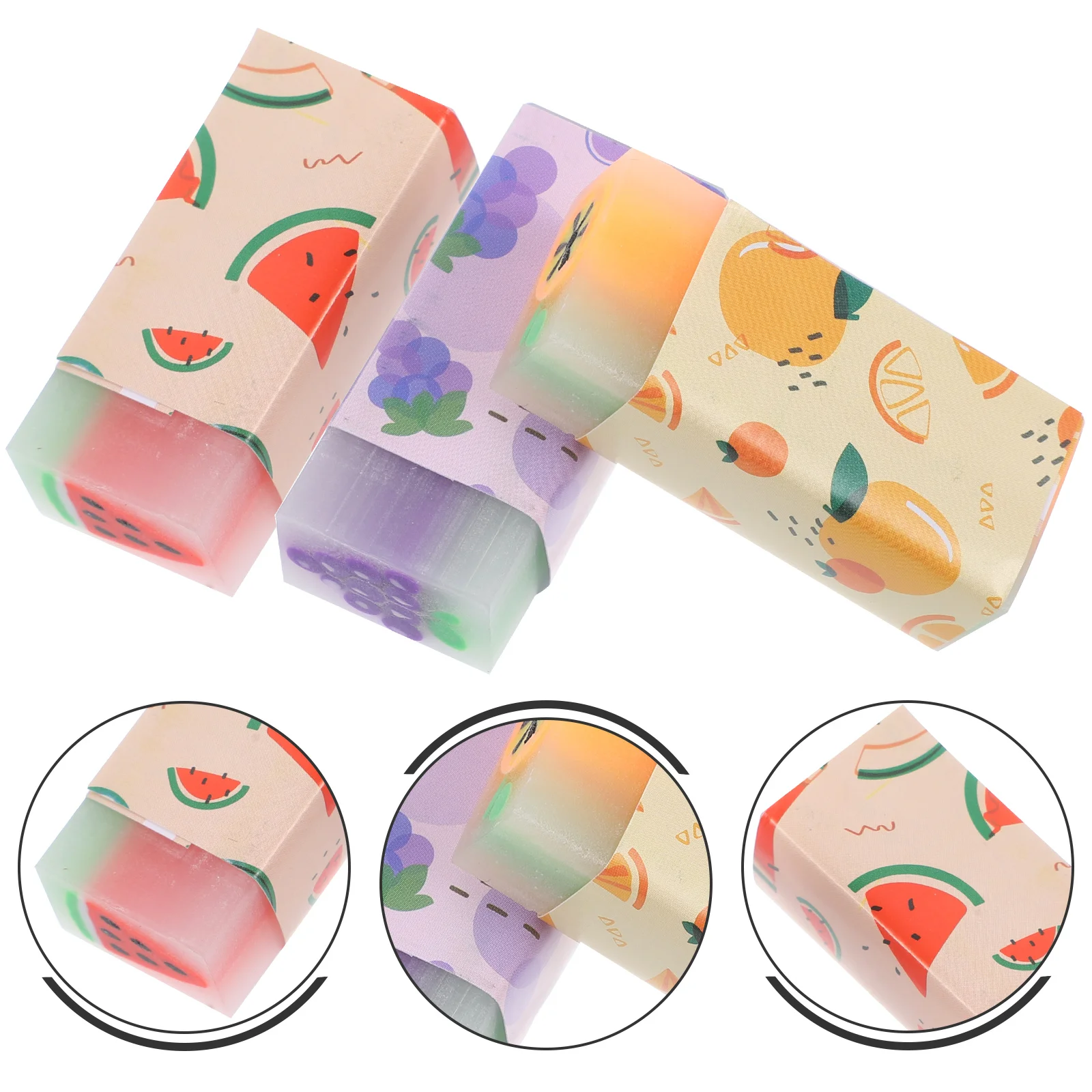 

12pcs PVC Fruit Erasers Cute Small for Kids Classroom Prizes Students Child School Supplies Kawaii Shaped Rubber