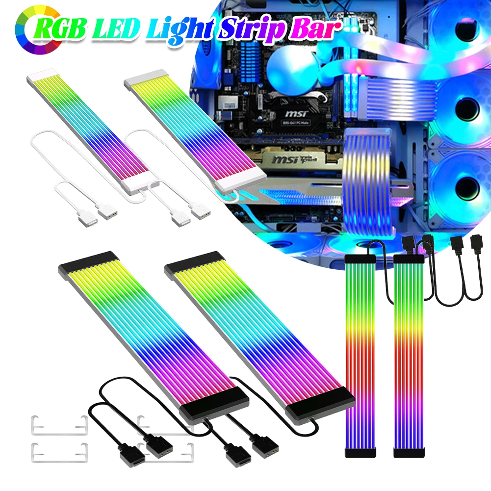 5 فولت 3Pin RGB LED شرائط مصباح بار 8/24PIN اللوحة الأم كابل تمديد الطاقة ARGB اللوحة الأم كابل لإمدادات الطاقة الكمبيوتر