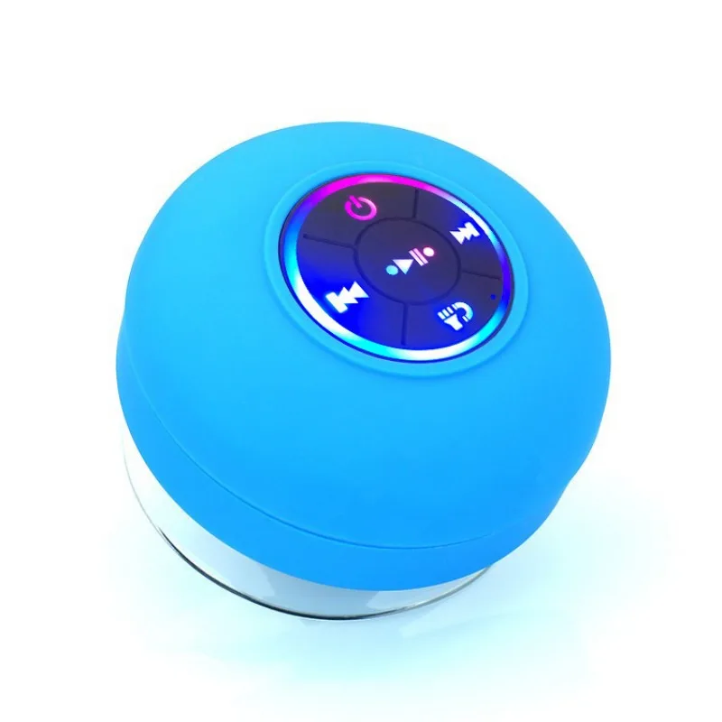 HOMini-Haut-parleur Bluetooth étanche avec grande ventouse et version légère, haut-parleur LED coloré, cadeau