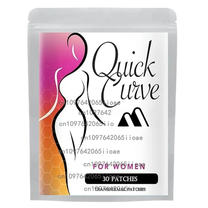 クイックカーブバットエンハンスメント経皮パッチ、ヒップと太もも、ホルモンバランス、肌の弾力性とボディスカルプティングサポート
