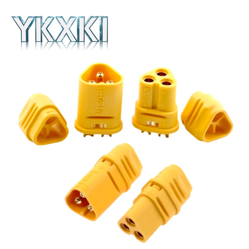 5PCS MT30-F MT30-M 3pin Connector Motor connector Plug Set for RC Lipo Battery RC Model Quadcopter Multicopte
