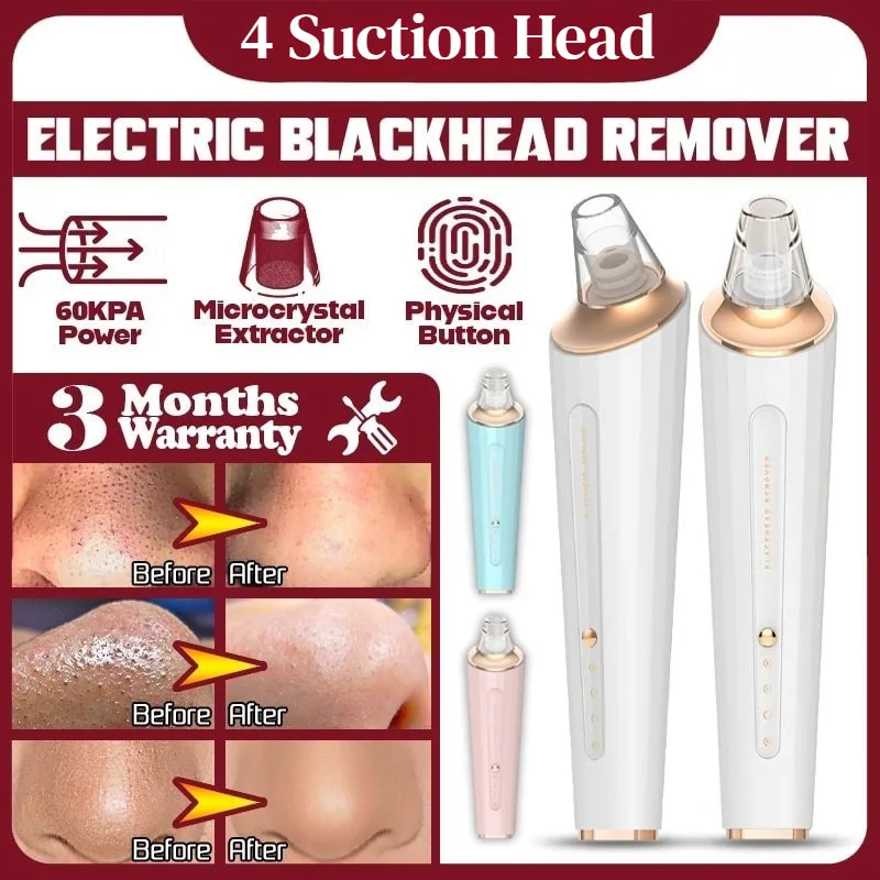 อุปกรณ์ความงามกําจัดสิวหัวดําดูดสตรีไม่ทําลายรูขุมขนอุปกรณ์ดูดสิวหัวดําไฟฟ้าแบบชาร์จไฟได้