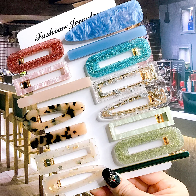 35 Styles 2/3pcs Hair Clip Set Acetate Hairpin Women Hair Accessories Jewelry Korean Femme Barrettes Hairgrip for Girls Headwear