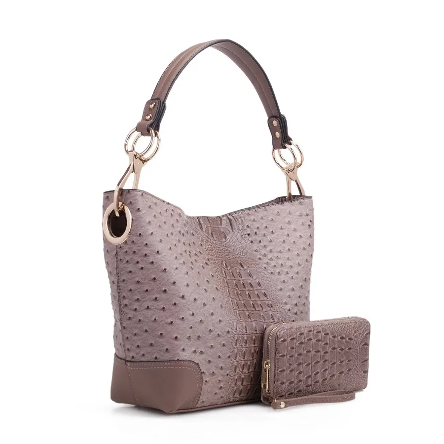 

MKF Collection Wandy Soft Vegan Leather Hobo Bag with Wallet Set