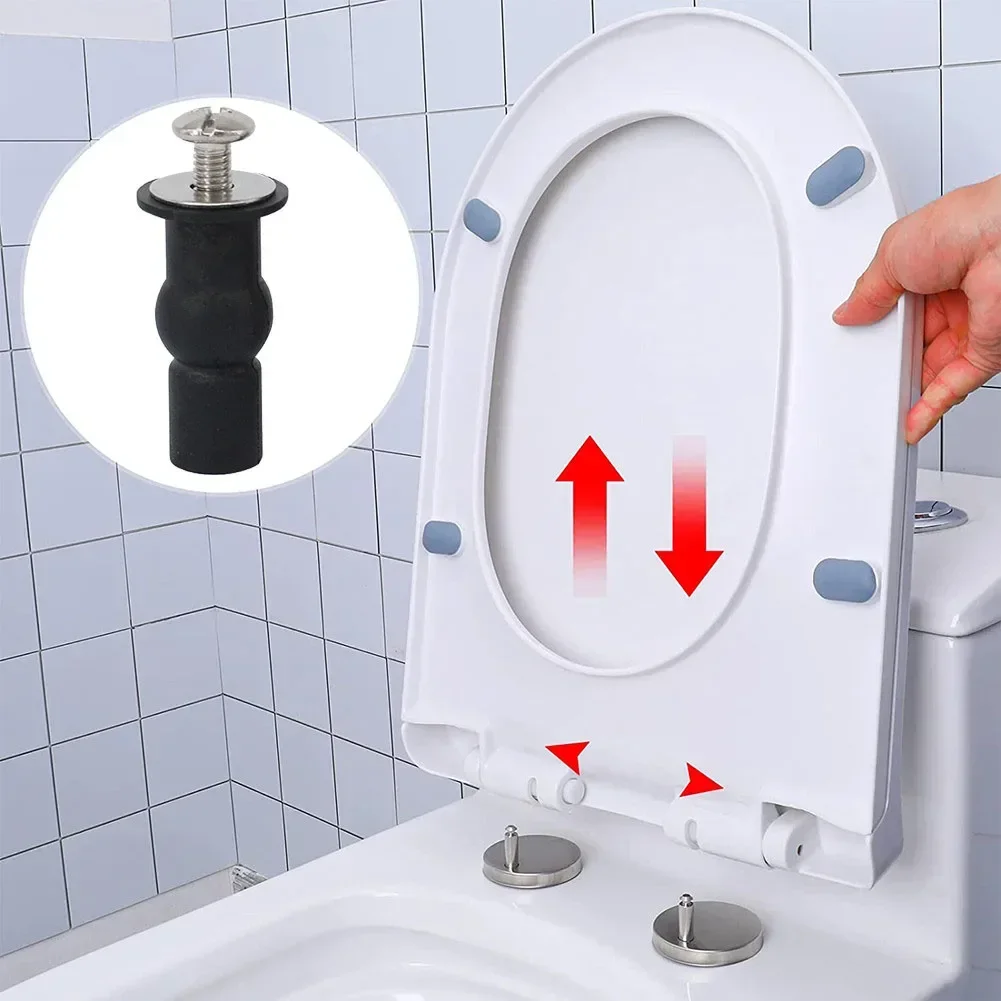 Screws Hinges Toilet Hinges Nice Tight Fit Rubber Plugs Rubber Top Nuts Stainless Steel Toilet Seats Hinges High Quality