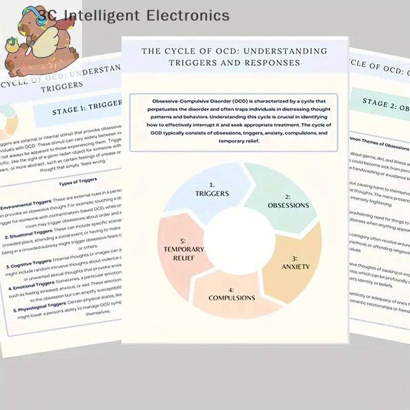 Obsessive Compulsive Disorder (OCD) Workbook, Intrusive Thoughts, Exposure Relax, Anxiety Relief, Mental Health Self-Help Guide
