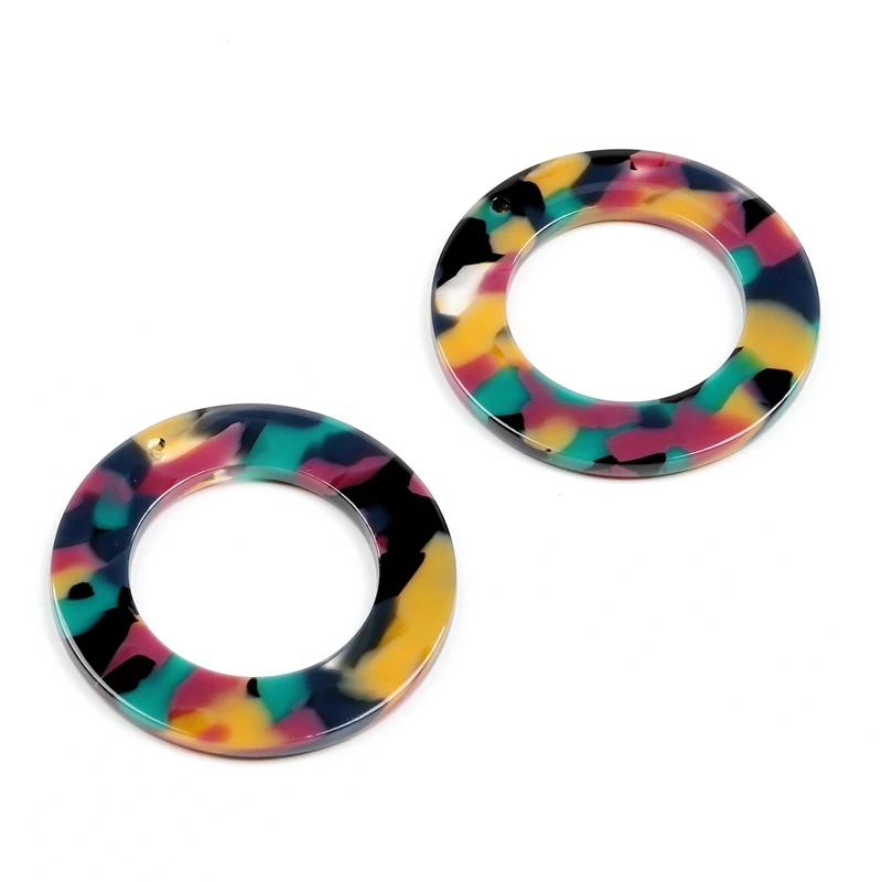 Leopard Print Circle Charm for DIY Jewellery Making