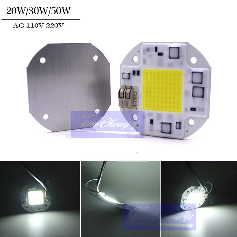 

20W 30W 50W COB led Bulb Smart IC AC 110V/220V/ 110V-220V Driver warm white.cool white Spotlight Floodlight Flip chip lamp tube