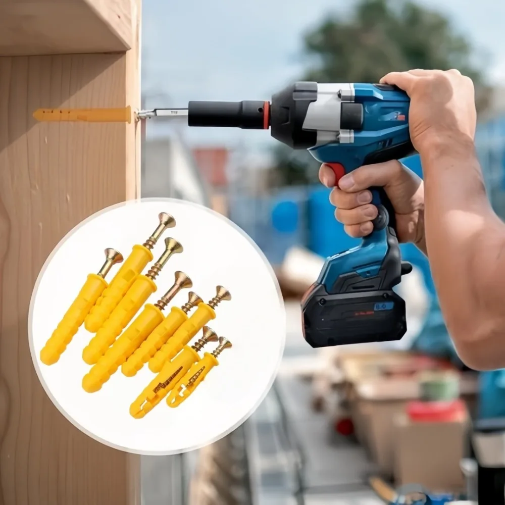 Anti Loosening Cement Wall Anchor Drill Plug Small Yellow Croaker Expansion Screw Self Tapping Household Hardware Fixing Tool