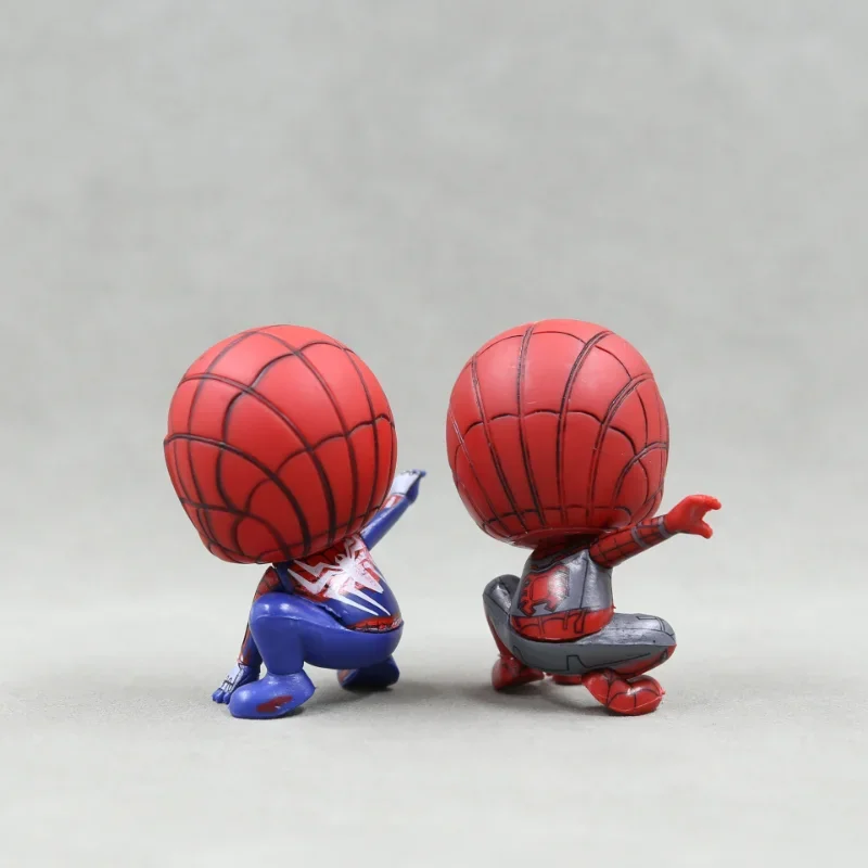 Marvel Anime Movies Spiderman Toy Figures Cartoon Anime Marvel Hero Model Doll Cute Childer Kids Tabletop Toys Birthday Gifts