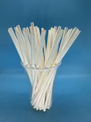 100 Pcs Bulk 6*197MM White Blowholes Milkshake Size Eco-Friendly, Long-Lasting Paper Straws