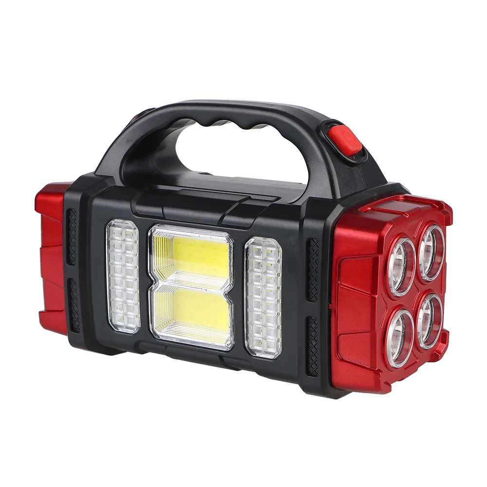 สําหรับไฟฉาย LED กลางแจ้งชาร์จพลังงานแสงอาทิตย์ Camping ไฟฉายทํางานสูง 4 เกียร์ USB ชาร์จไฟกันน้ํา