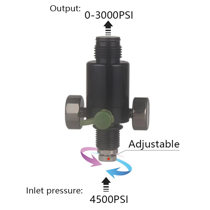 Cilindro de Gás Recarga Adaptador de Enchimento Válvula Reguladora de Pressão Paintball Sodastream para Mergulho a ar Soft Hpa Aquarium Tank Fittings