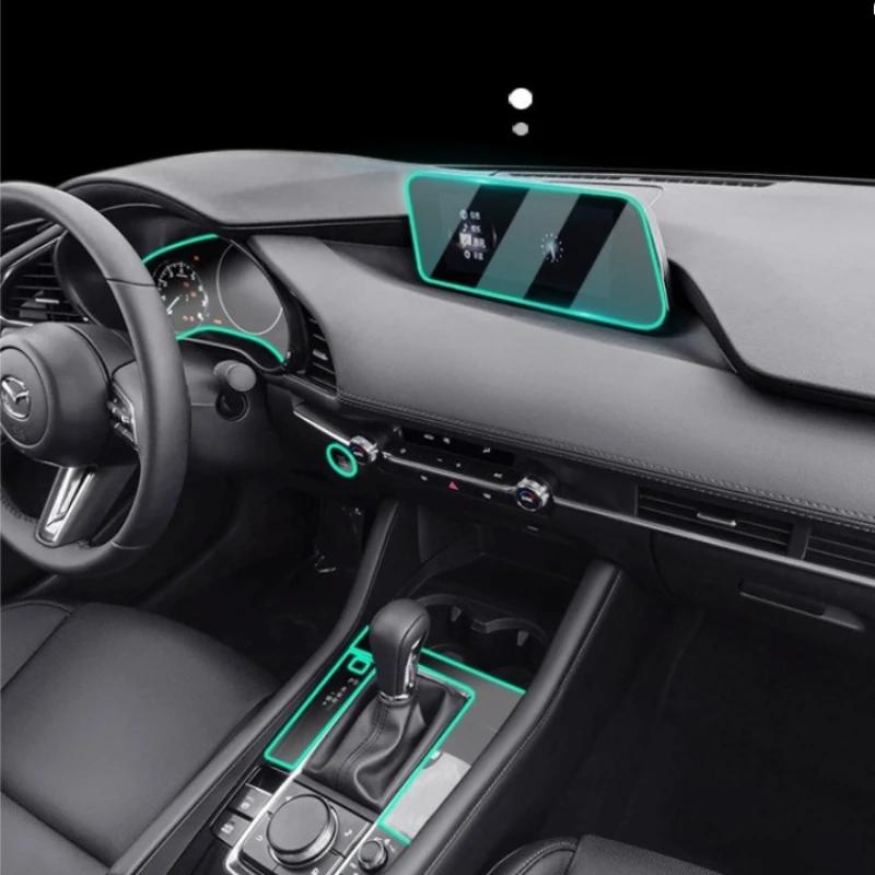For Mazda3 Axela CX30 CX5 CX50 TPU Screen Protective Film Car Center Console Anti-Scratch Protector Sticker Interior Accessories