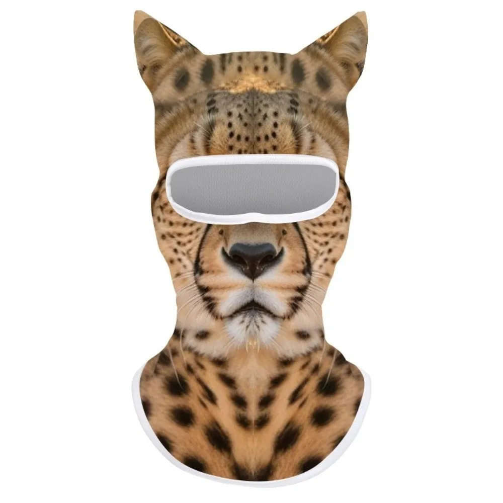 3D Animal Print Balaclava Mask Ice Silk Breathable Fabric Neck Gaiter Windproof Design Full Coverage Full Face Mask For Cycling