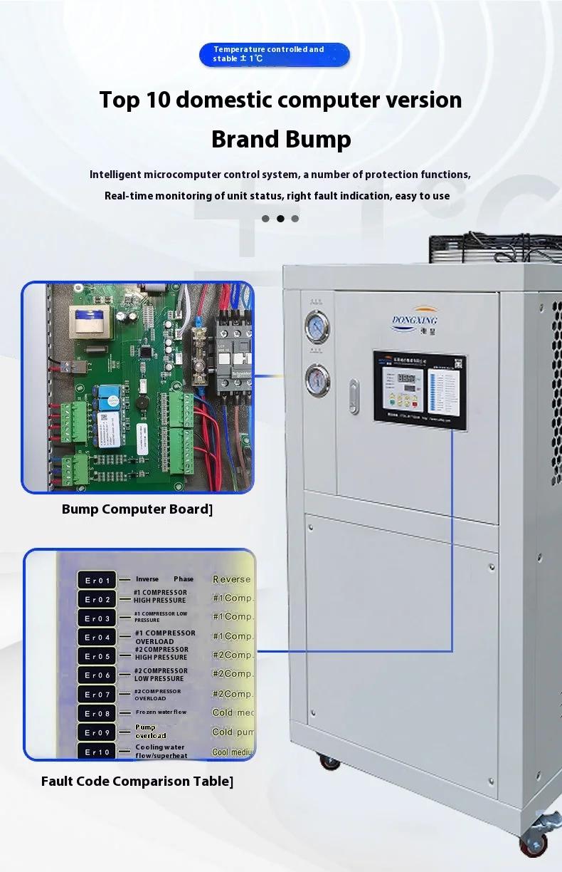 CE Standard 20 Ton Industrial Water Chiller Electrical Central Air Conditioner for Household Use R-410a Refrigerant