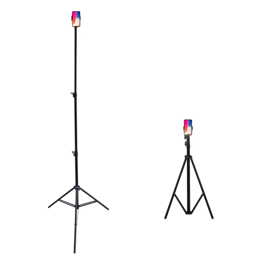 

78in Phone Tripod Stand Extendable and Lightweight Frosted Tripod Stand Cell Phone Mount Holder Wireless Remote for iPhone Andr