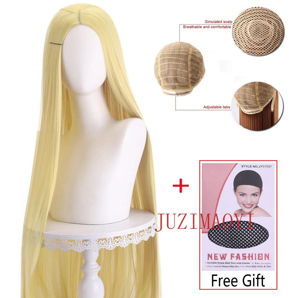 طويل مستقيم شعر مستعار تأثيري 100 سنتيمتر مركز فراق المركزي سبليت أشقر وردي أحمر أرجواني مقاومة للحرارة الاصطناعية خصلات الشعر المستعار #4