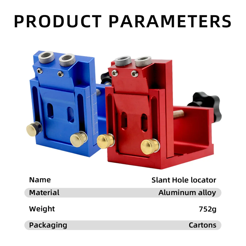 Pocket Hole Jig,Two Hole Wood Jig System Kit with Drill Guide and Step Drill Bit and Wooden Plugs and Screws for Joinery Work