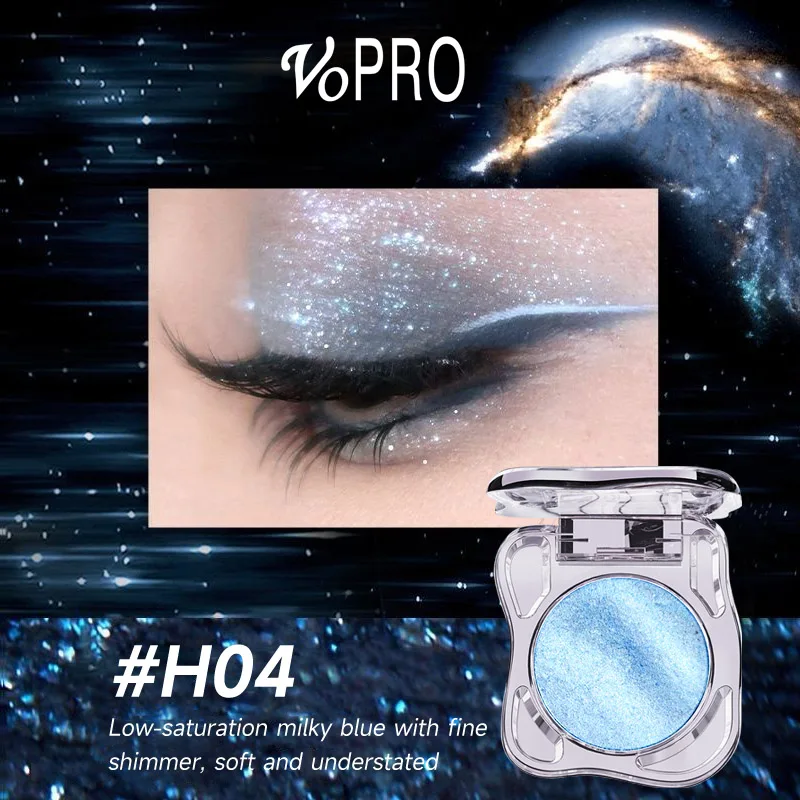 Paleta de sombras monocromáticas – Maquiagem com glitter brilhante, fosca e brilhante, de longa duração, à prova d'água, sem manchas, alto pigmento
