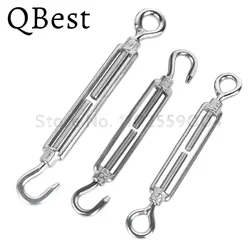 1PCS Stainless Steel Hook and Eye Tensioner Rope Cable Tension Adjustable Garden M4 M5 M6 M8 M10 M12 M16 M20 Wire Tensioner