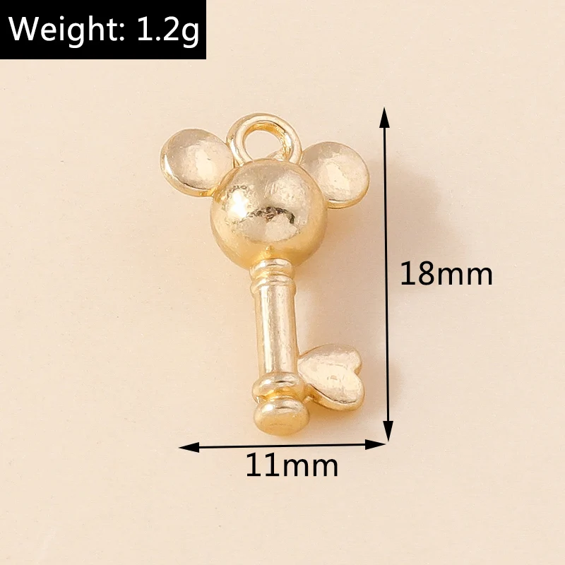 Leslie 20 Stück Gold Silber Farbe Vorhängeschloss Schlüssel Charm Anhänger Schmuck Zubehör Retro Schlüssel Charms DIY handgemachte Schmuckherstellung Handwerk – Detail 11