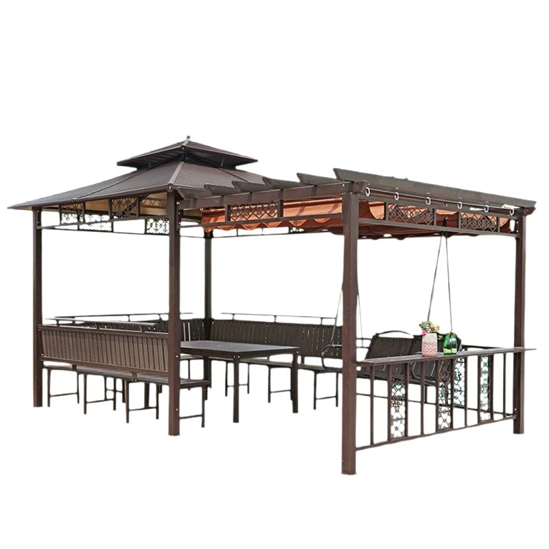 

Outdoor galvanized grape trellis pavilion outdoor open-air courtyard villa garden agritainment balcony leisure shade pavilion