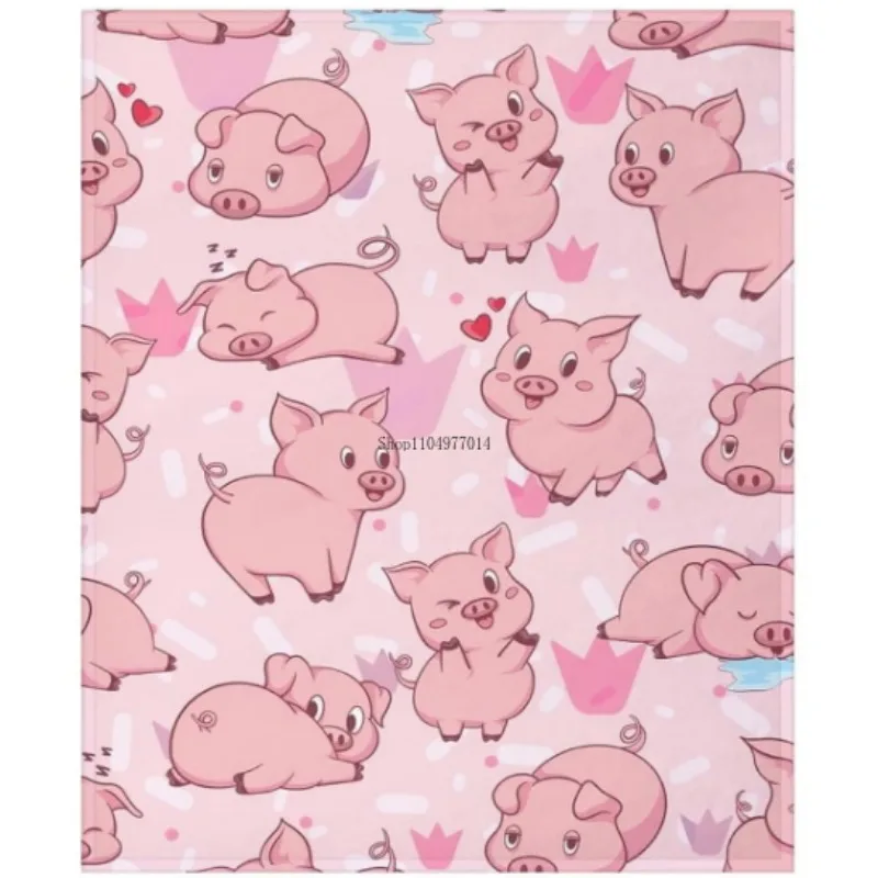 

Pig Blanket Gift, Soft for Girls Boys Adults, Lightweight, Comfortable, Warm Cute Pig Theme Blanket for Bed Sofa