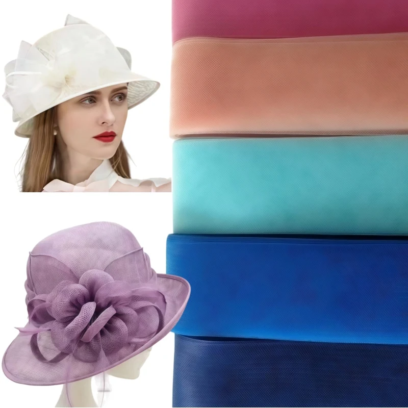 Crinoline Horsehair Braid Hat Brim Support Ribbon for DIY Handcraft Cosplay Costume Decoration Supply Wedding Fascinator Crafts