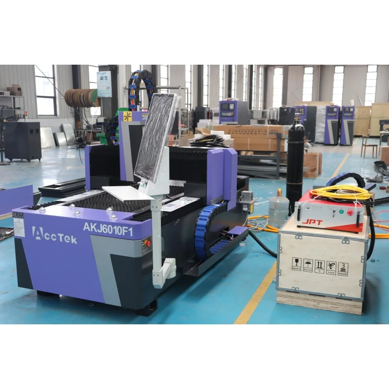 3000 watt Fiber Laser Cutting Machine Laser Iron Steel AKJ6010F Cutter for Metal Sheet