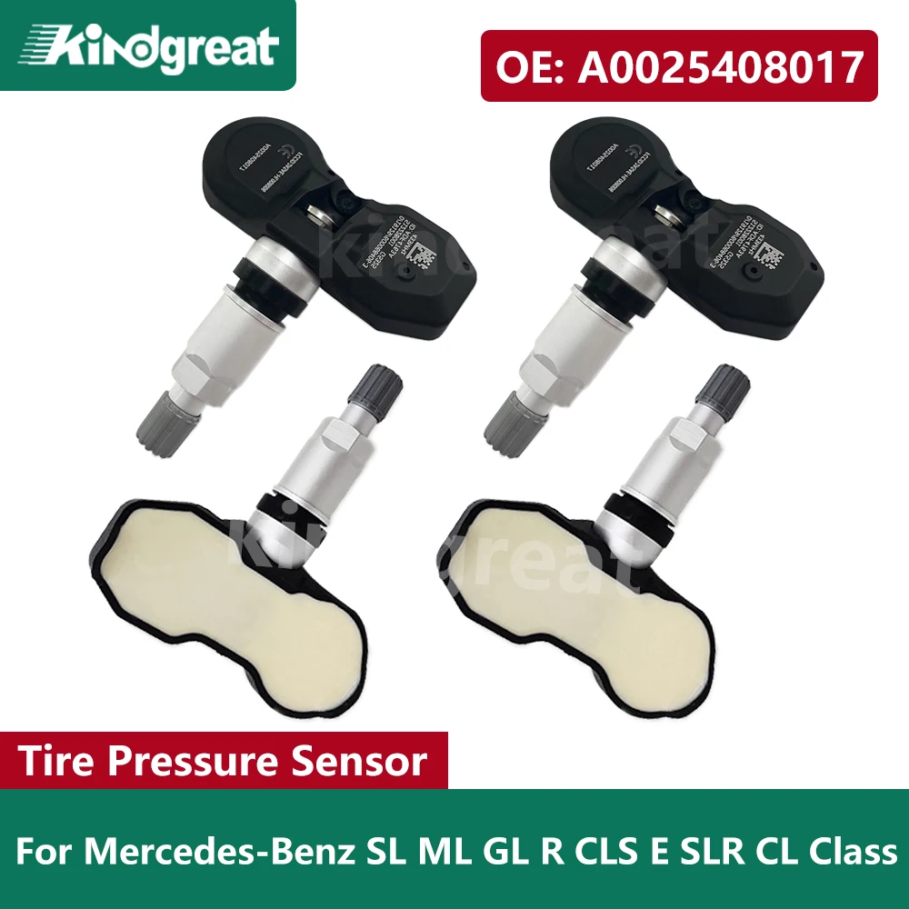 

4PCS/Lot A0025408017 433Mhz TPMS Sensor Tire Pressure Monitor System For Mercedes-Benz SL ML GL R CLS E SLR CL Class