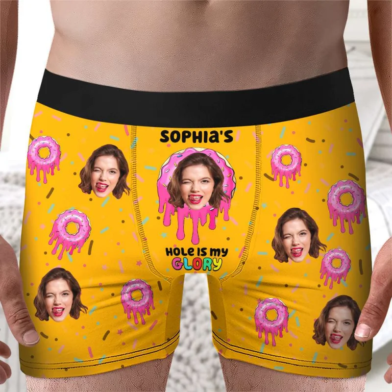 Personalized Face Photo Underwear Custom Boxer Briefs Custom Men Valentine's Day Gift For Husband Anniversary Gift for Dad