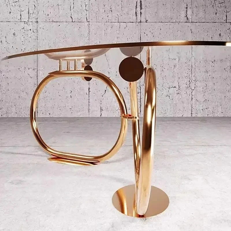 X0 Tavolo da pranzo in vetro temperato di lusso leggero italiano nuovo soggiorno piccolo appartamento casa moderna tavolo da pranzo creativo