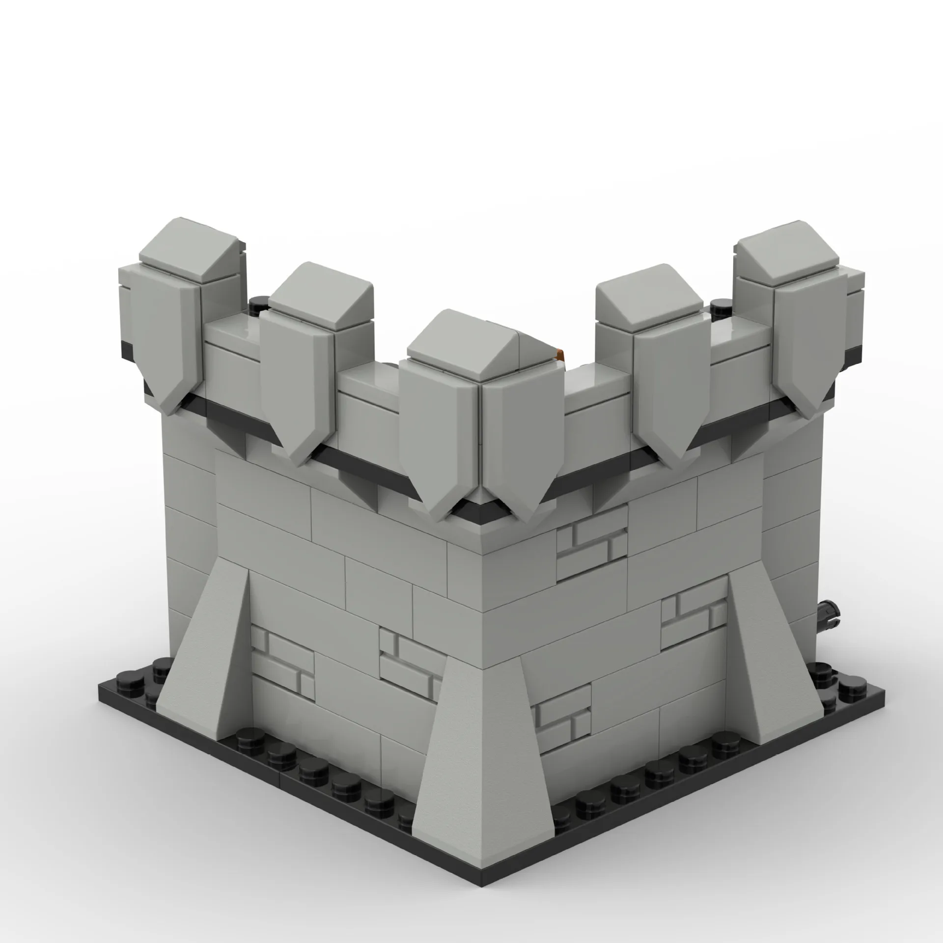 Blocos de construção de torre de castelo medieval, faça você mesmo, modelo de fortaleza de parede de cidade antiga, kits de arquitetura histórica para crianças e adultos