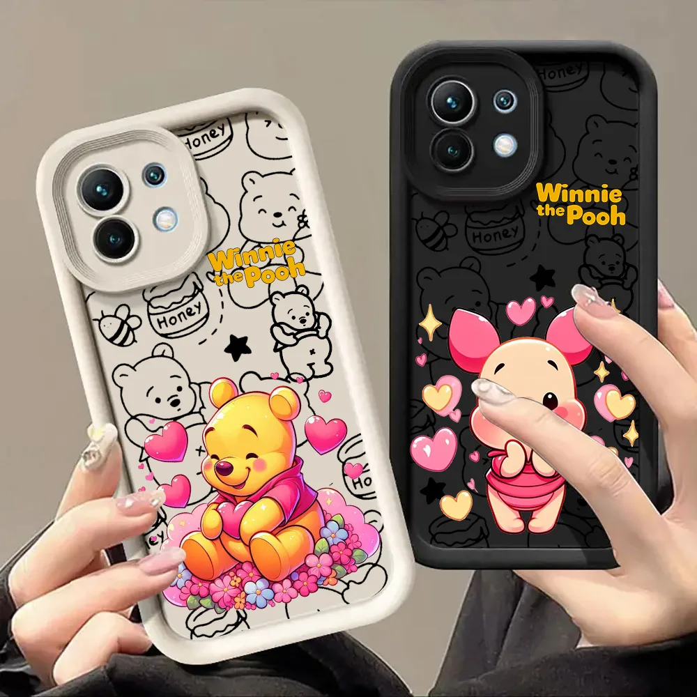 Funda de teléfono con diseño de Winnie The Pooh para Xiaomi Mi 14 14T 15 15T Pro 17 Ultra Poco M7 M8 F8 F7 X6 X7 X8 Pro Max, funda a prueba de golpes