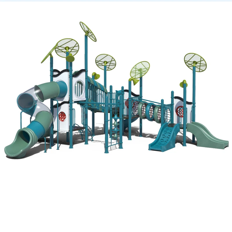 Outdoor Jungle Garden Park Toys Gym Carnival Rides Tube Swing Set Playground Kids Playhouse Stand Plastic Slide